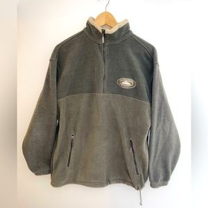 Vintage dark and light green quarter zip!